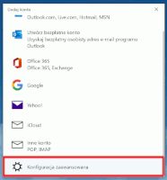 Konfiguracja poczty w Windows 10 - krok 3